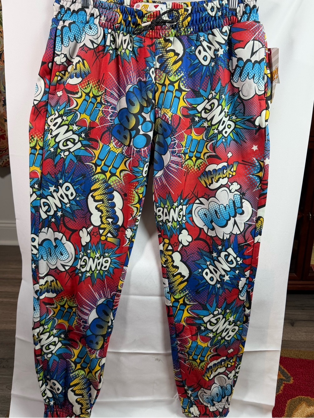 NWT Oh Snap Drill Clothing Comic Pop Art Joggers Men’s L MSRP $62